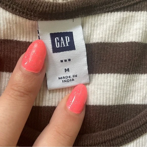 GAP Stripe Tank Top Ribbed Cotton - Picture 3 of 3